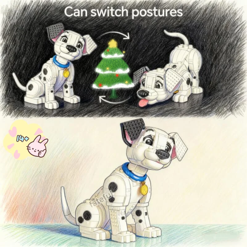 

Набор строительных блоков Happy 43269 «Щенок далматинца», 1722 детали, совместимые элементы, подходят для детей, подарки, игрушки