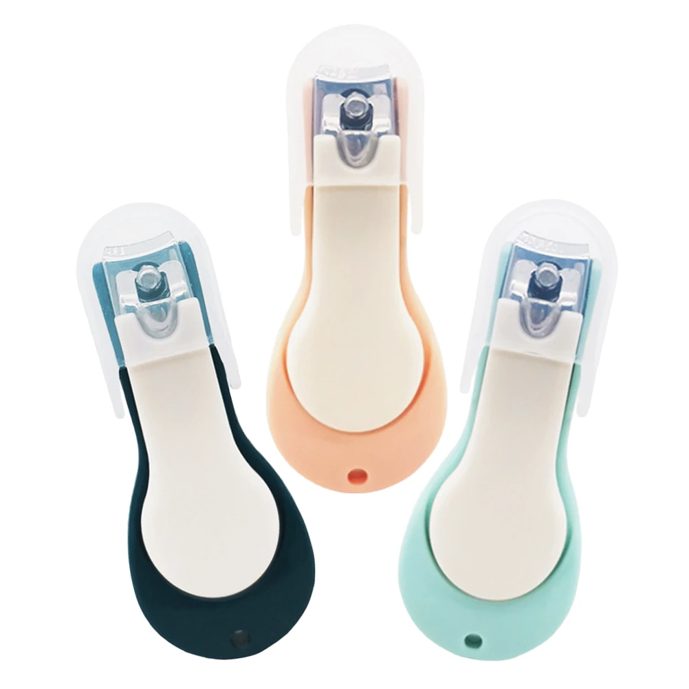 

3pcs Baby Nail Clippers Small Trimmer Infant Toddler Fingernail Kids Grooming Tool Silicone Handle Stainless Steel Safe