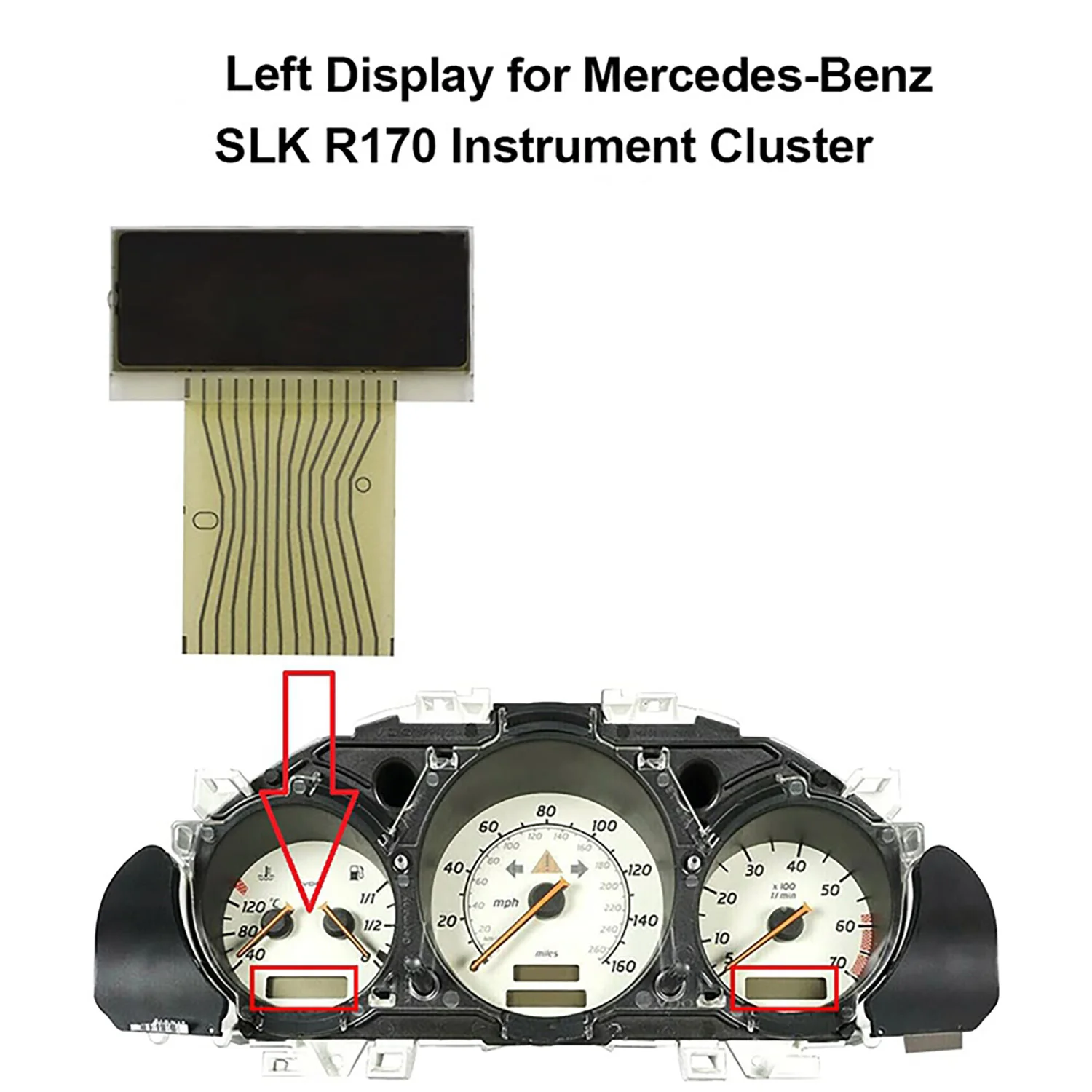 Dashboard LCD Display Screen Instrument Cluster for Mercedes Benz C/E Class W202 W210 W208 CLK SLK R170 Gauge Sets Dash Panels view 5
