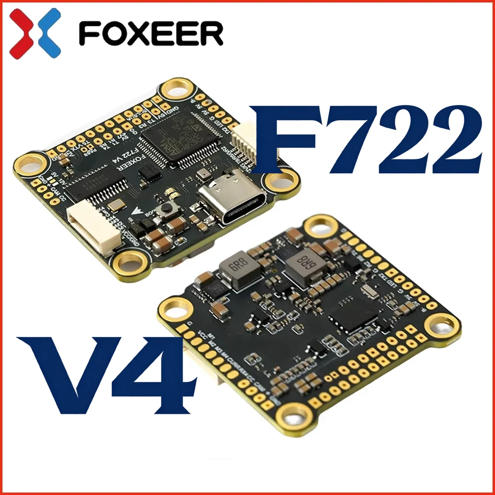 

Foxeer F722 V4 4-6S 30.5*30.5mm Flight Controller 5V/12V 3A BEC ICM42688 DPS310