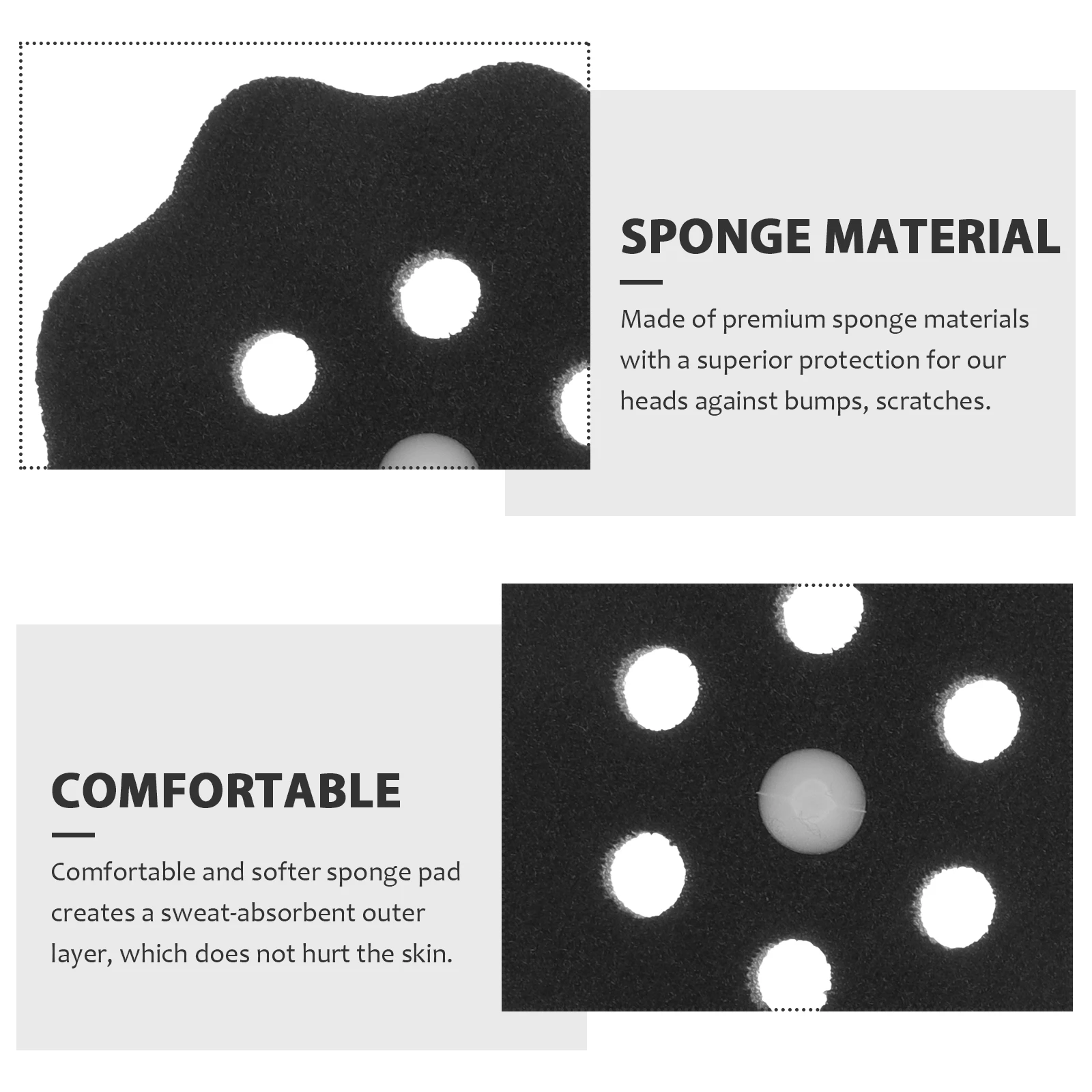 

10pcs Safety Hat Liner Sponge Insert for Hard Hat Bump Caps Comfortable Sweat Absorbent Liners Construction Outdoor