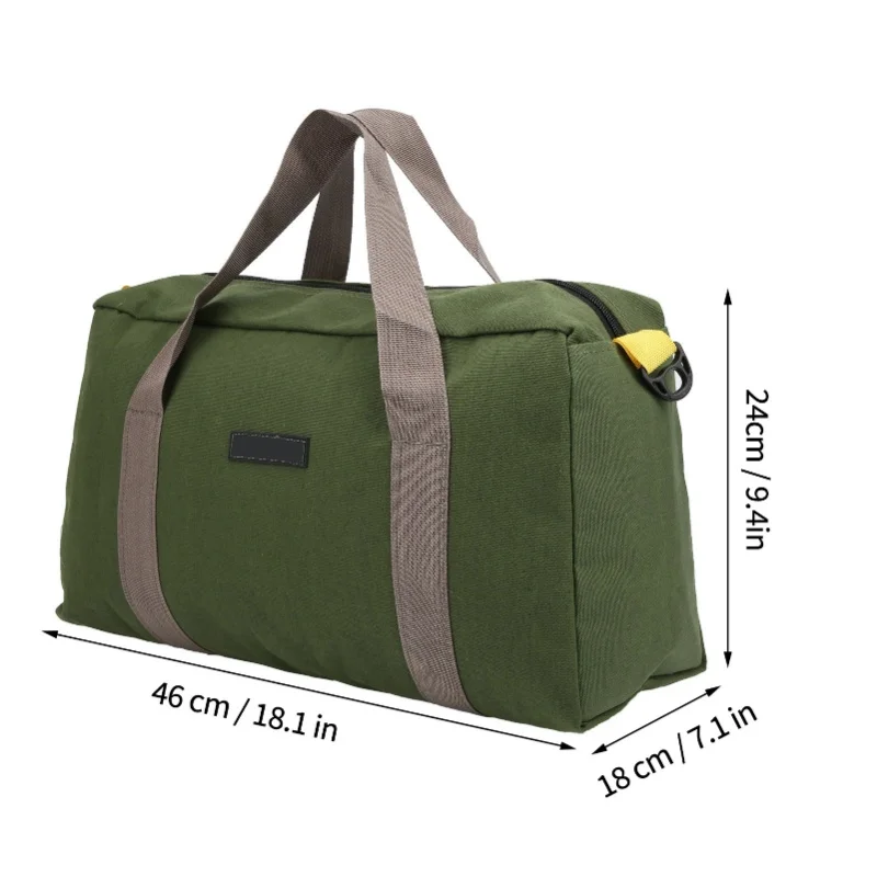 電気技師用収納バッグ キャンバス製 ポータブル 防水 多機能ツールオーガナイザー