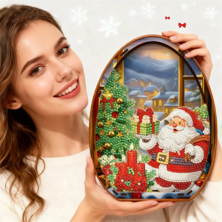 

Santa Claus Desktop ornament Christmas gift 2026 new style DIY diamond painting accessories art rhinestones adult crafts kit