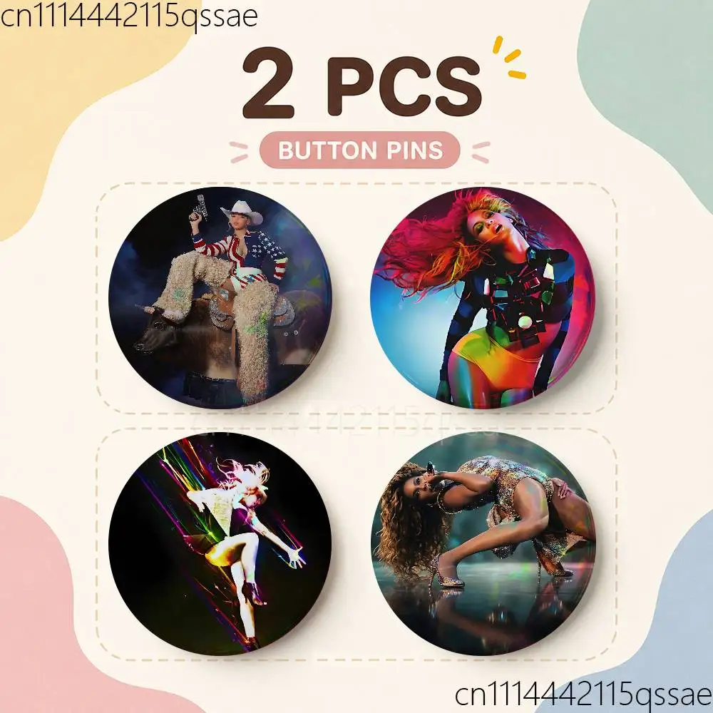 FOR Beyonce B Day 25/32/44/58/75mm Badges Bright Printed Icon Gift For Friends Badge Collar Brooch Lapel Pin Metal
