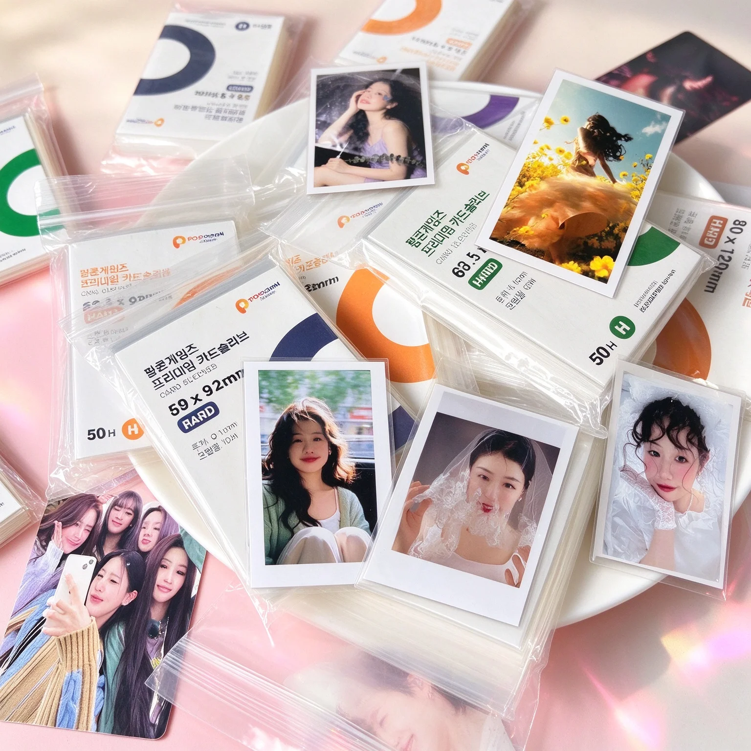 50Pcs 66x91mm Hard Card Sleeves Thick Trading Card Protectors Acid-Free PVC-Free Deck Protector Sleeves for TCG Kpop Photocard