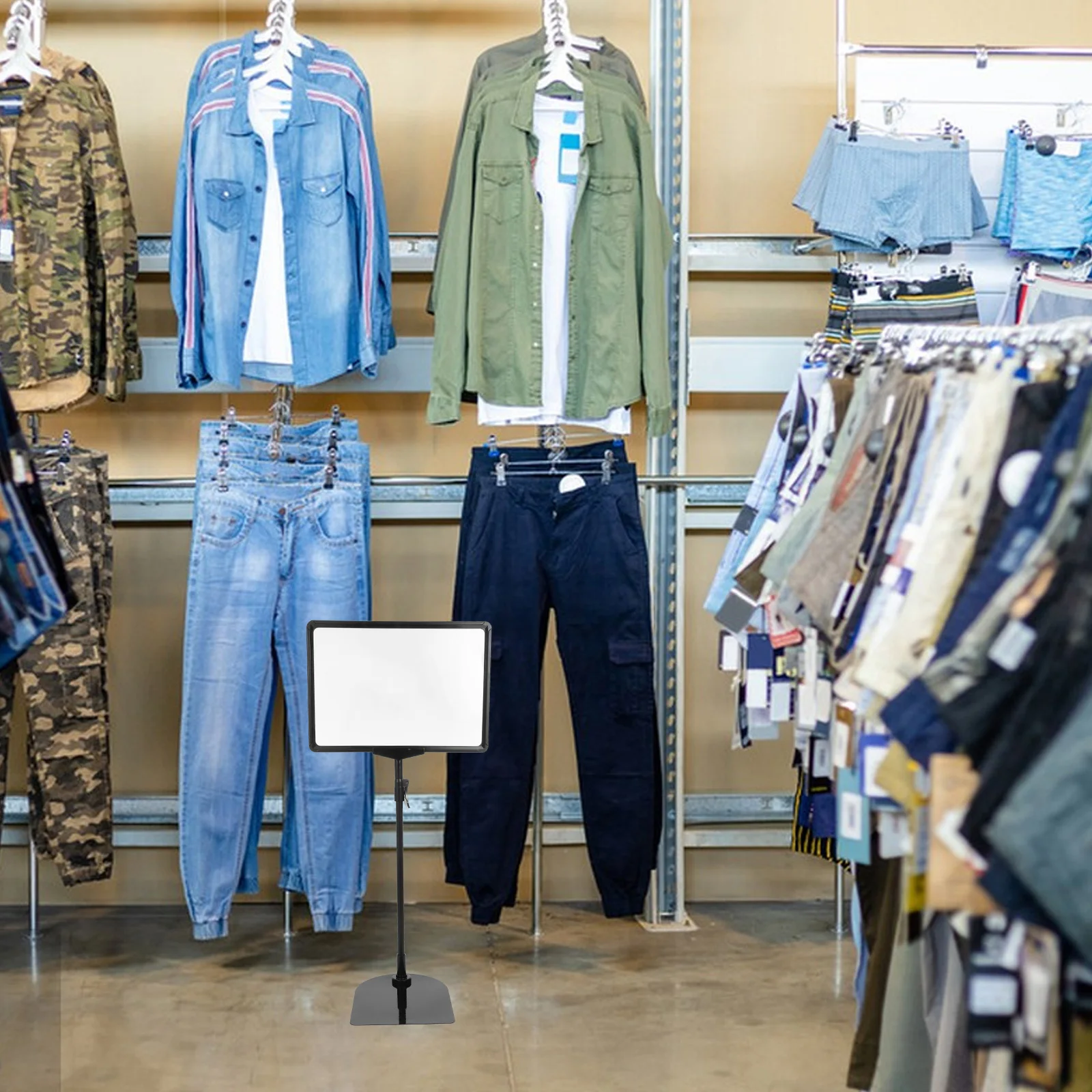 

A4 Adjustable Sign Holder Stand for Tabletop Advertising Durable Display Stand for Retail Stores Advertising Sign Holder