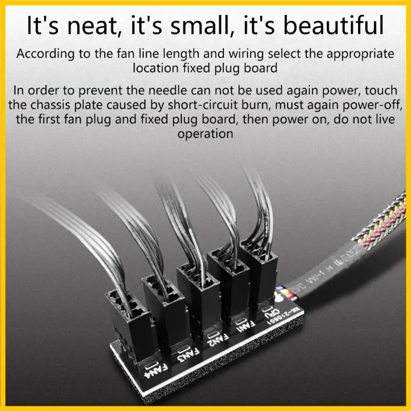 Coolmoon 4Pin 3Pin Fan CPU Hub PWM SPLITTER Computer Fans Extension 5Ports