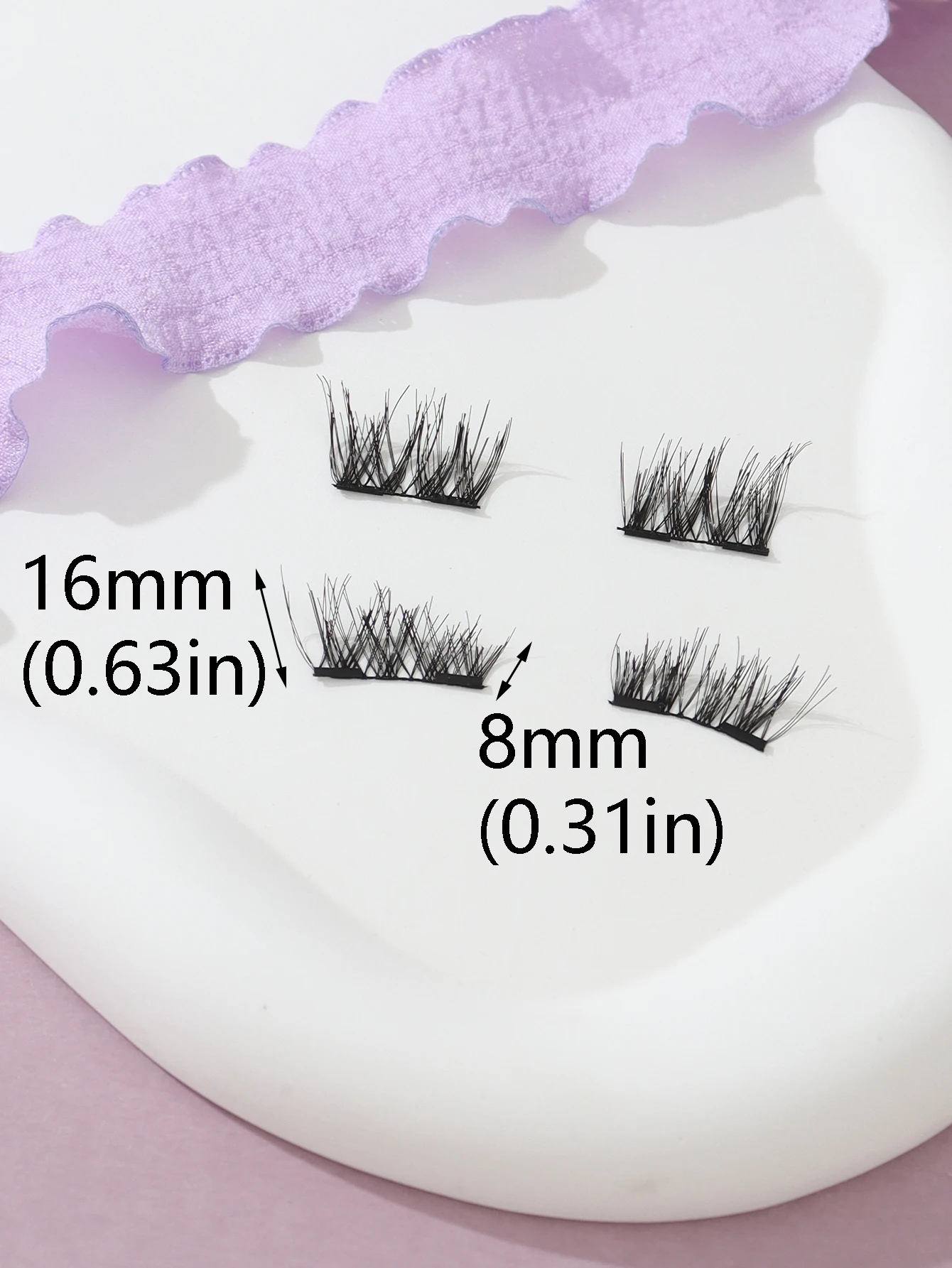 1 Pair, Thick Cross Single Magnet Wear Convenient Hardcover Box Quantum False Eyelashes