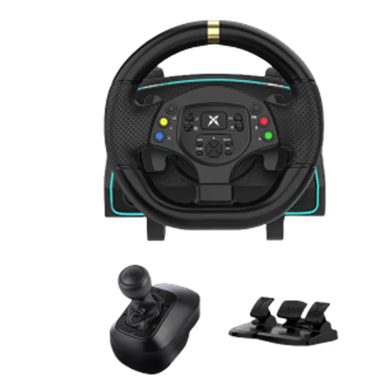 G30 Game Steering Wheel 1080 Degree Racing Simulator Learner Driving Game Console Compatible with PC/PS3/switch/ Android