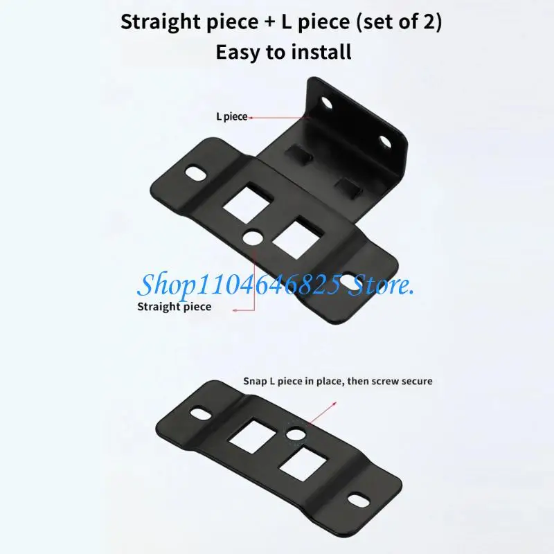 Steel Locking Shelf Support Hardware with Split Design and Mounting Holes for Cabinet Shelf Repair and Support