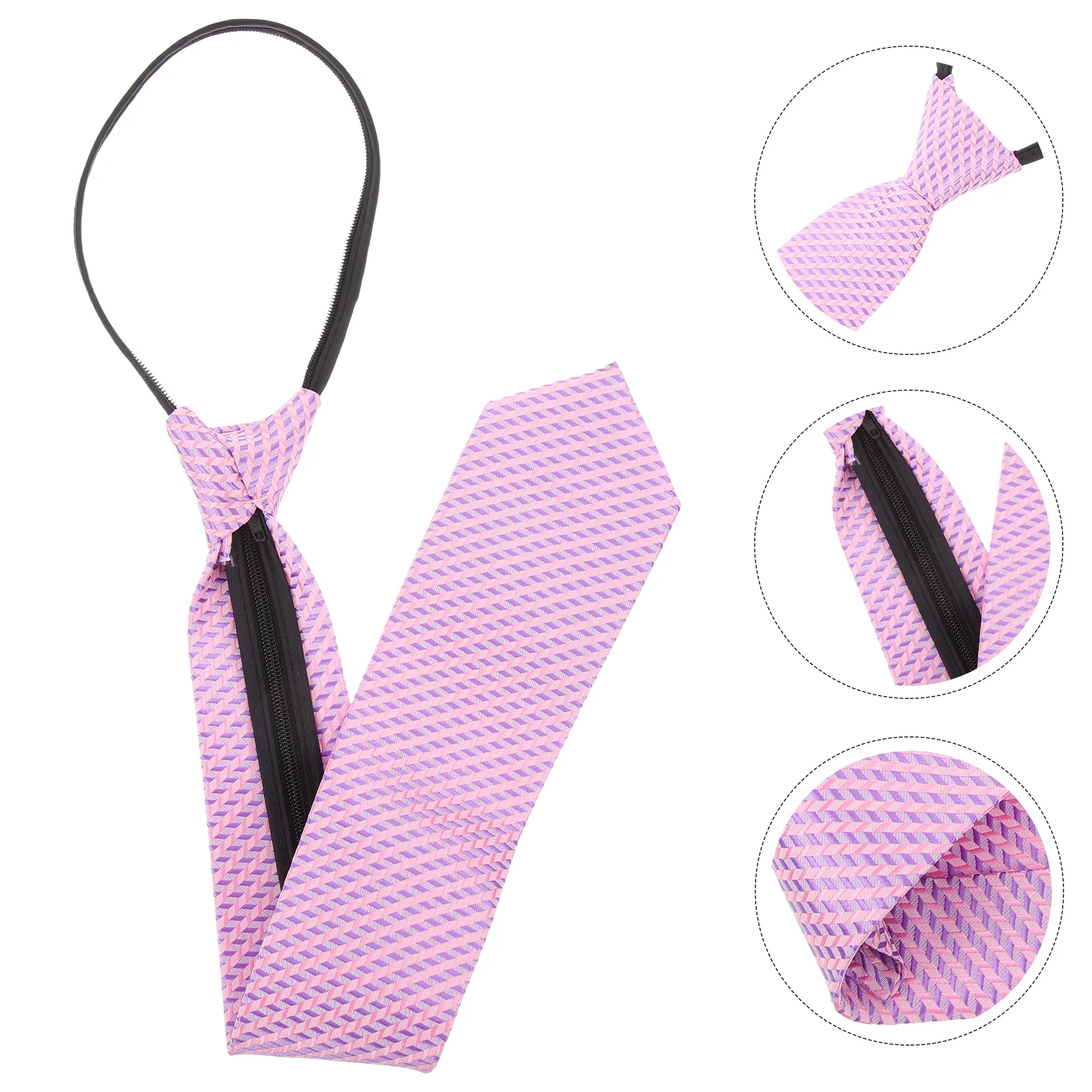 

Lazy Tie Zipper Necktie for Men Business Elegant Pretied Narrow Long Ties Required Professional Look Men's Tie