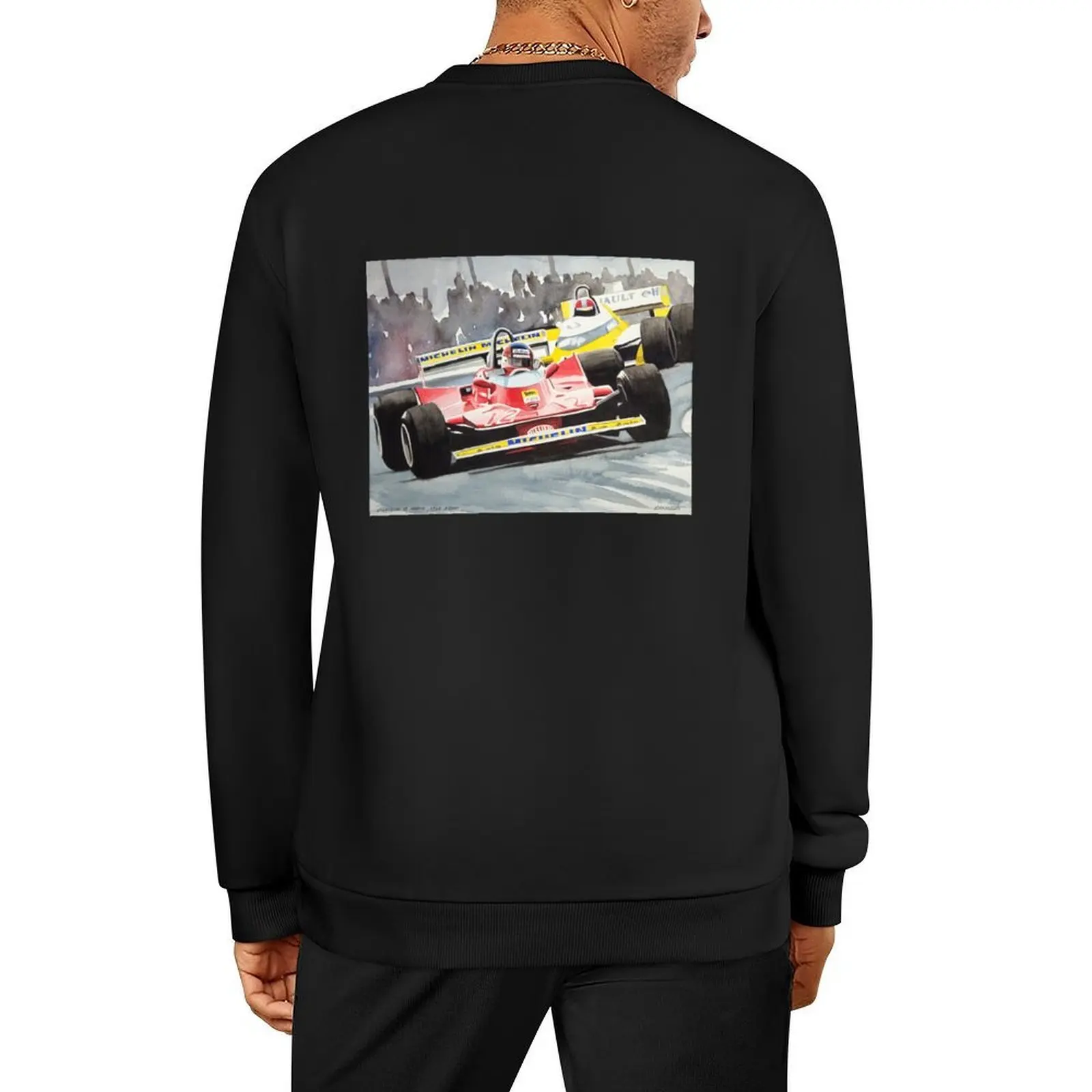 

Villeneuve VS Arnoux Battle watercolor Pullover men's clothing japanese style tracksuit tracksuits sweatshirt men