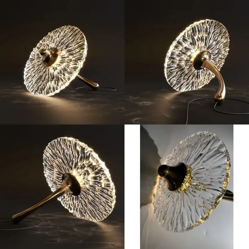Luxury LED lamp Modern handmade glass  Unique pattern Home living room Hotel floor Bedroom decorative