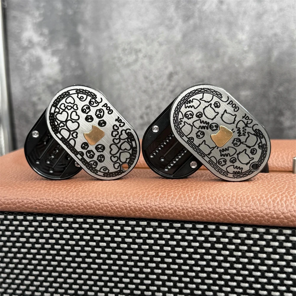 Grumpy Cat Rhythm Slider EDC Fidget Spinner Stainless Steel Anti Stress Toys ADHD Anxiety Relief Sensory Focus Toys