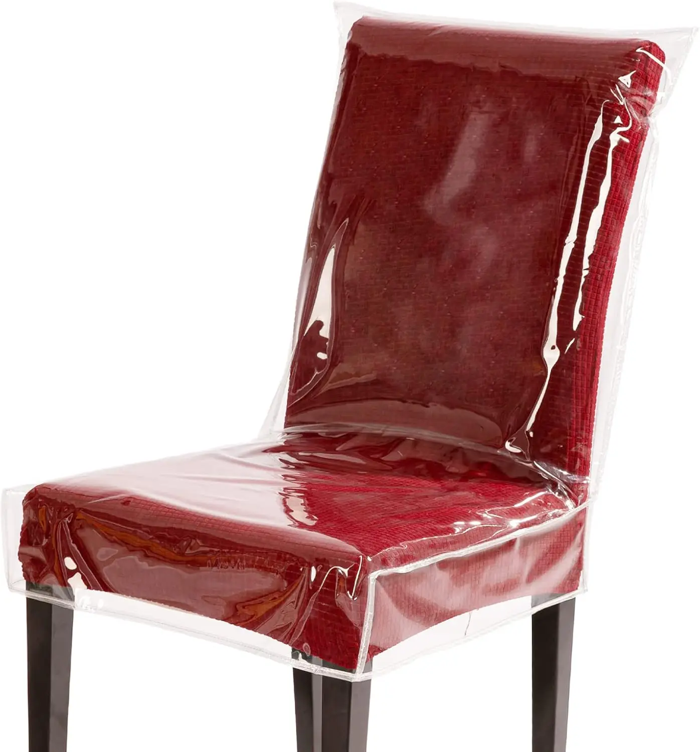 

Plastic Dining Chair Protector 18 X 17 H, Chair Covers With Backrests,Clear Pvc Water-Proof Seat Cover, Keep Your Dinning Chair