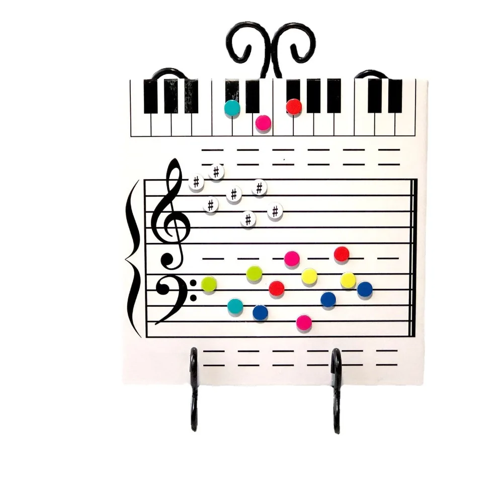 Writing Music Score Whiteboard Erasable Reusable Music Teaching Tool Dry Wipe Practice Magnetic Music Notes Stickers
