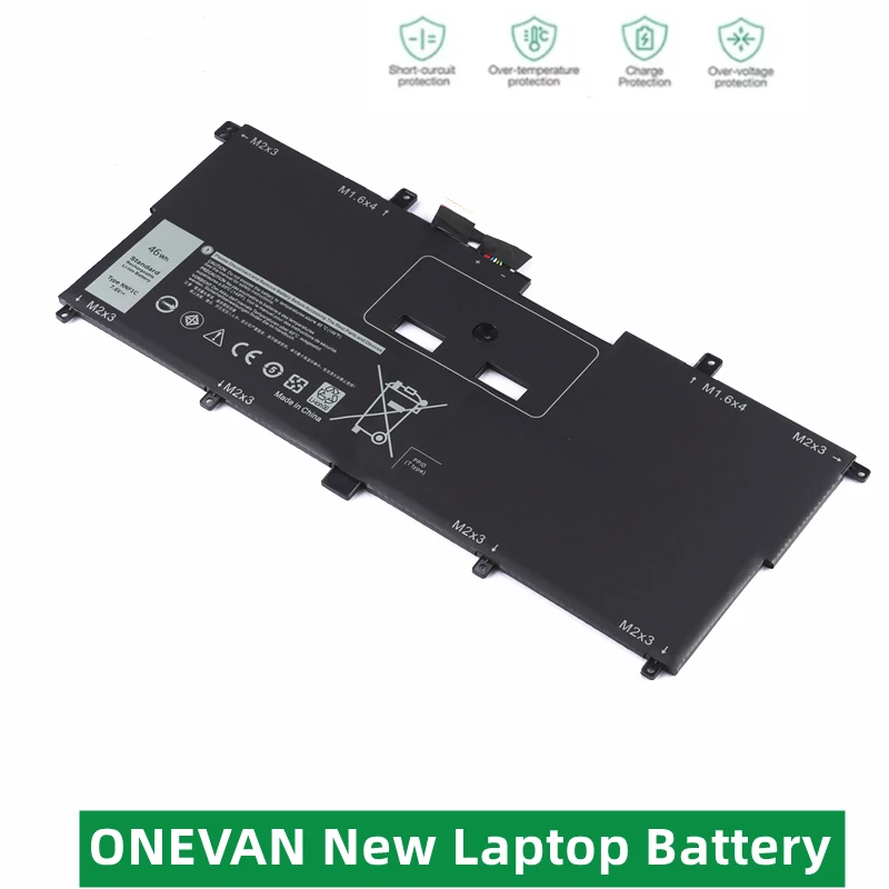 

ONEVAN New NNF1C Laptop Battery For Dell XPS 13 9365 XPS13-9365-D1805TS,D1605TS N003X9365-D1516FCN NP0V3 P71G00 7.6V 46WH HMPFH