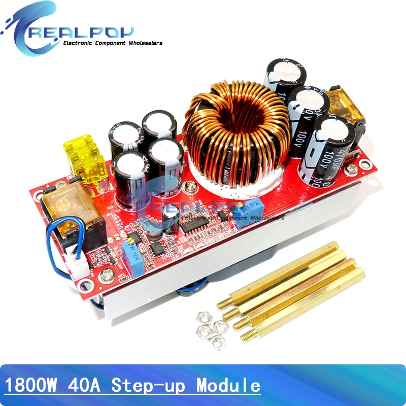 1800W 40A DC-DC Boost Converter Step Up Moduł zasilacza 10-60V do 12-90V ładowarka z regulowanym napięciem