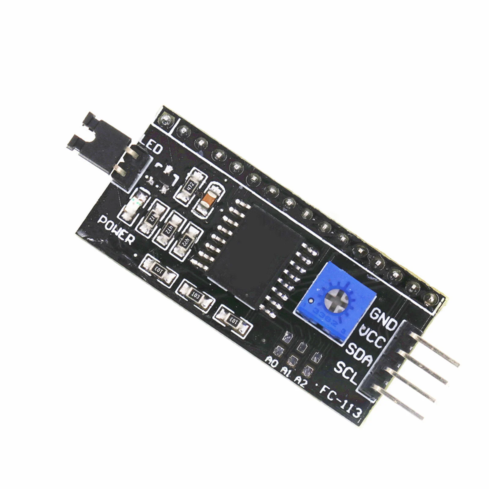 For Microcontroller Systems IIC Interface Board I2C LCD Adapter Sensor Interface PCB Color Black Lcd Display Control Module