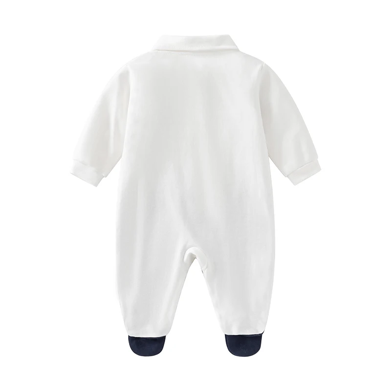 Newborn baby clothes, spring 100-day baby dress, men's trendy clothes, 100-day banquet, one-month-old one-piece dress with feet