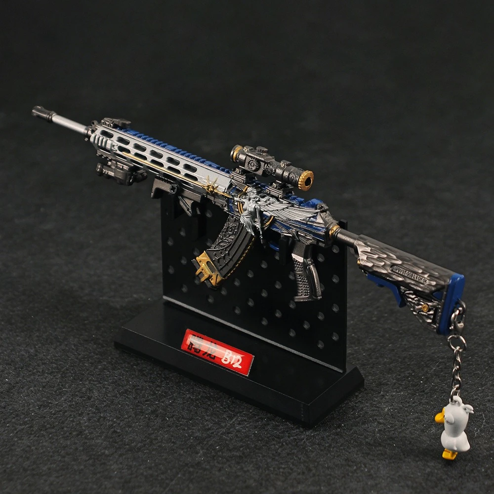 22cm delta force tenglong rifle de assalto-wu gou réplica arma chaveiro armas modelo jogo periférico brinquedo arma ornamento menino presente