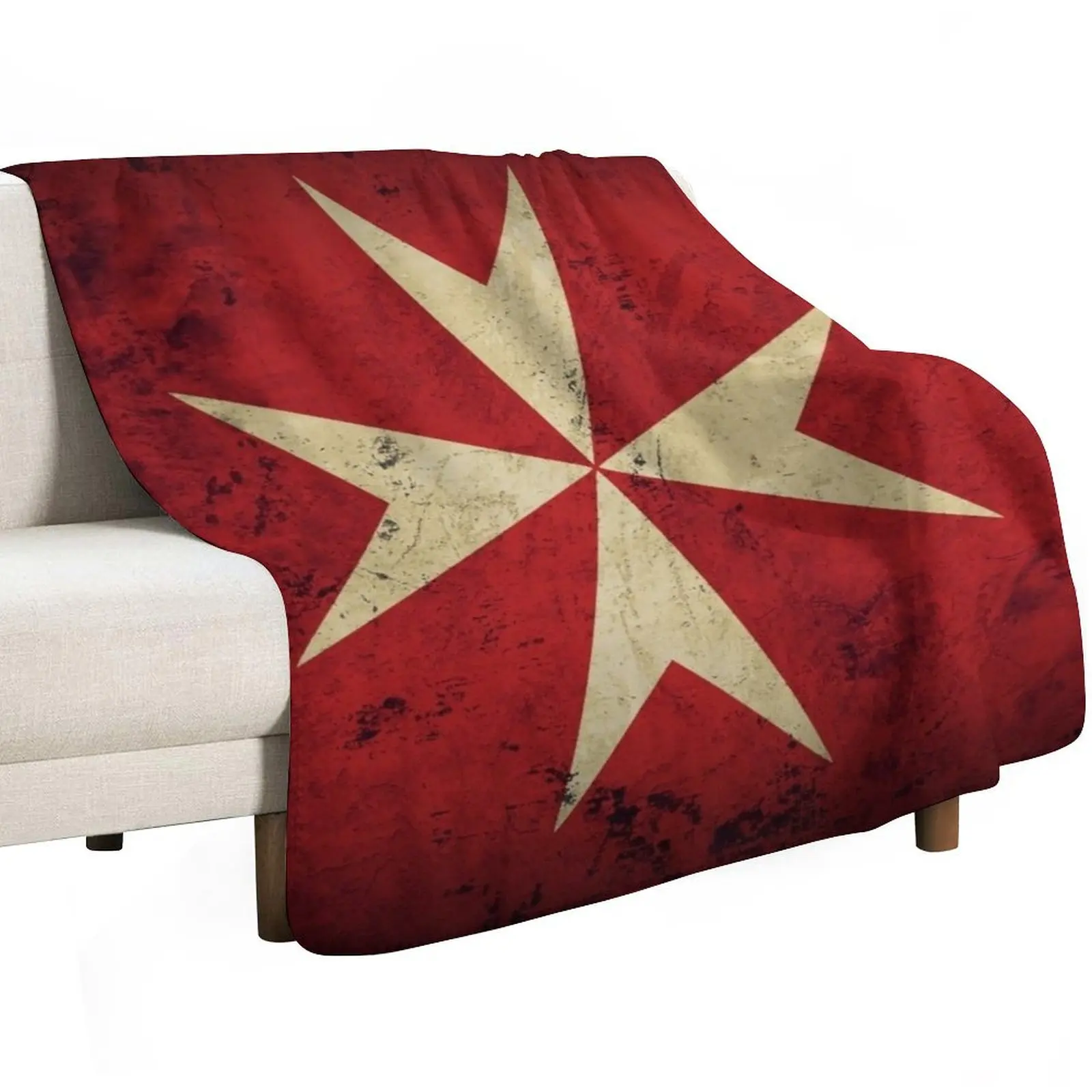 Order of Knights Hospitaller Throw Blanket Camping Quilt Cute Warm Stuffeds Blankets