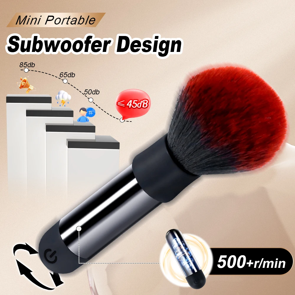Brush do makijażu G Spot Vibrator Sex Toys Potężny wibrujący stymulator pochwy i sutków Orgazm Bezprzewodowe ładowanie USB AV Stick Massager