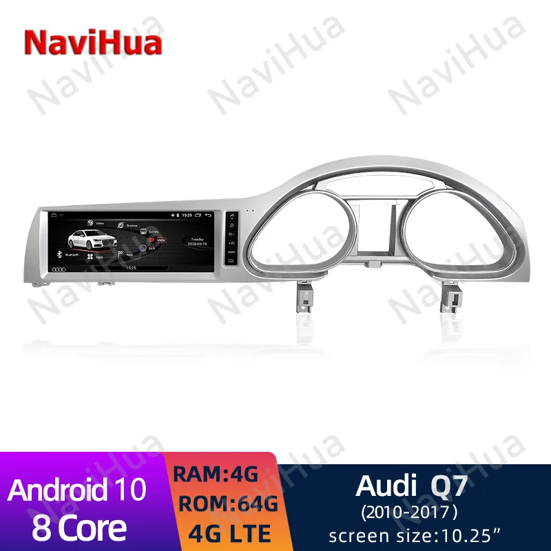 

10.25 Inch Auto Electronics Android Auto Radio Car DVD Player GPS Navigation Car Stereo for Audi Q7 2010-2017