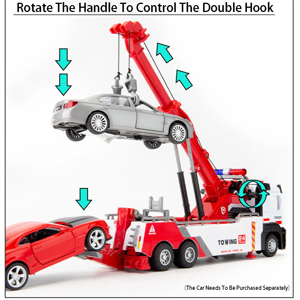 1:32 هوك مزدوج هام سيارة القمامة إعادة تدوير مركبة لعبة مجسمة التراجع الأبواب فتح نماذج المركبات الهندسية هدايا الاطفال