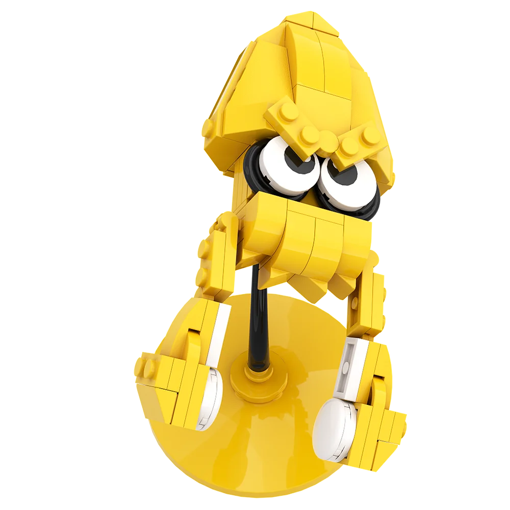 MOC Games Design Splatooneds Squid Building Block Characters  Kawaiis Assembly Water Gun Bricks Model Toy Children Birthday Gift