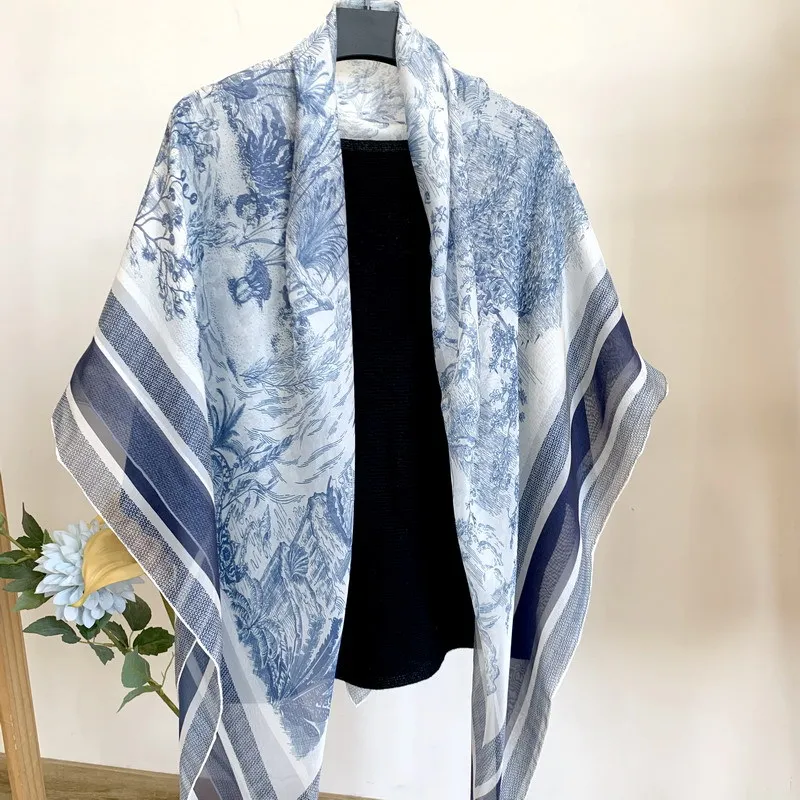 

Silk chiffon silk hand-rolled edge two-purpose beach large scarf for women