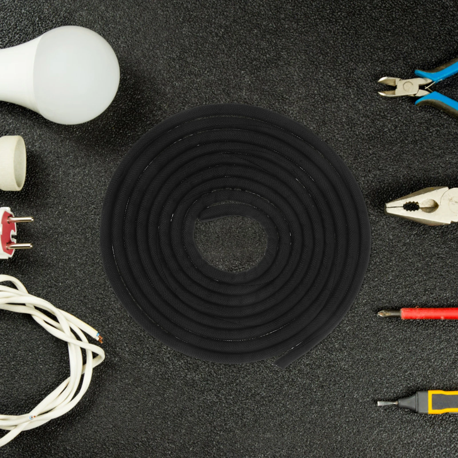 

8mm Self Wrapping Cable Sleeves 3M Wire Protection Cover Flexible Cord Organizer Electric Safety Pet Chew Proof Dog Cat