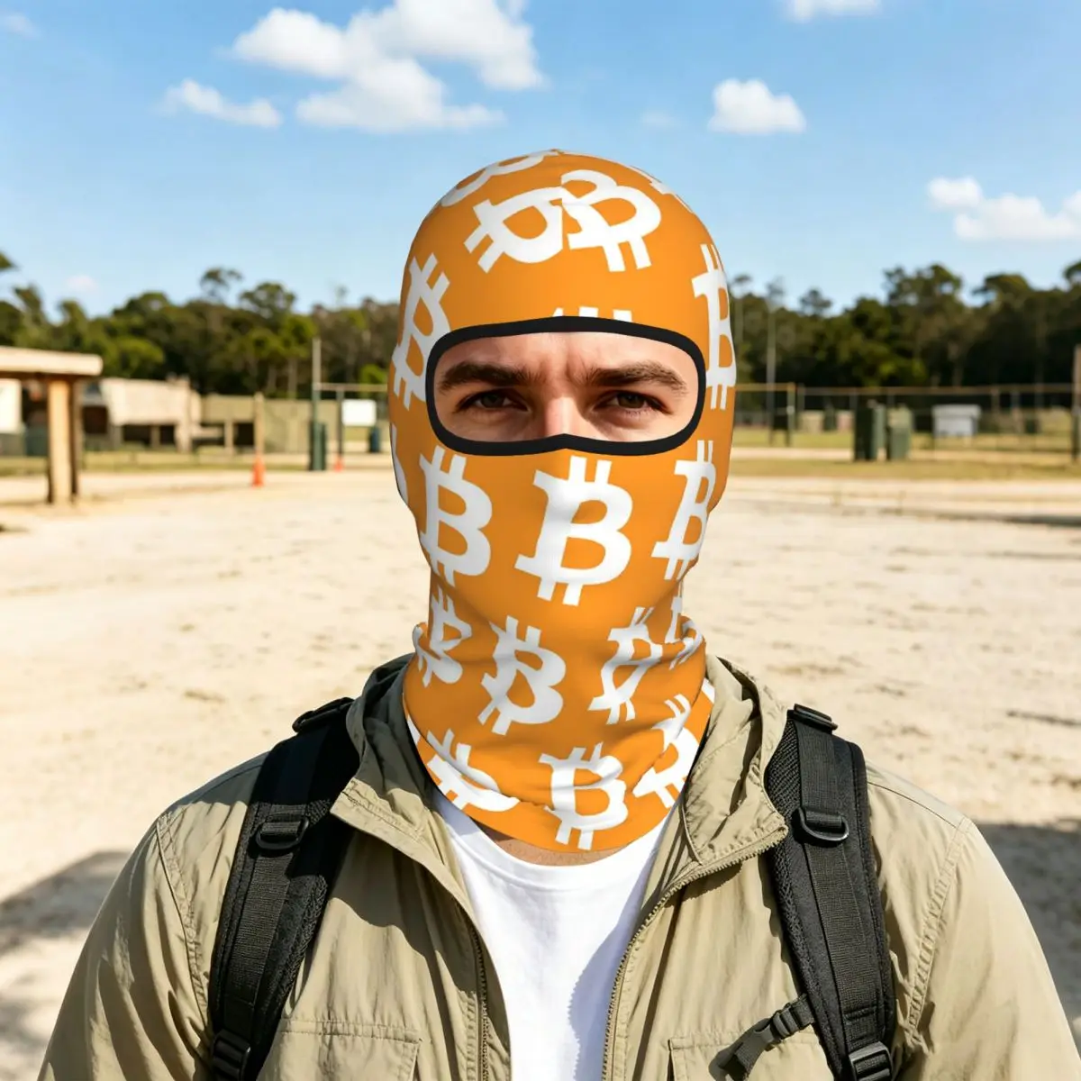 Bitcoin CPU Miner BTC Blockchain Cryptocurrency Thin Balaclava Full Face Mask Sun Protection Neck Gaiter For Motorcycle Outdoor