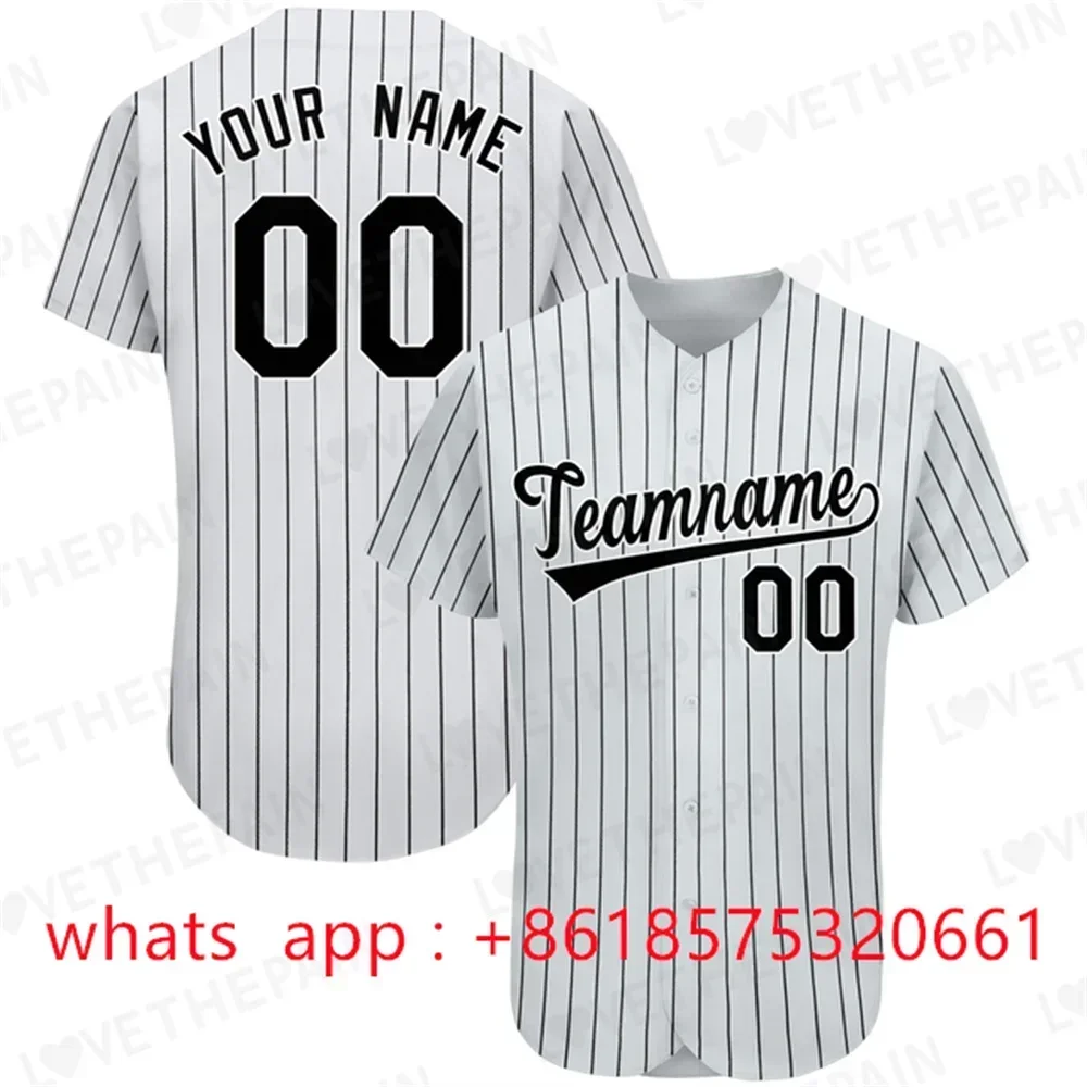 2025 Custom Baseball Jerseys 90s Street Hip-Hop Sweat-Absorbent Softball Uniform Short-Sleeve Cardigan Baseball Training Shirt