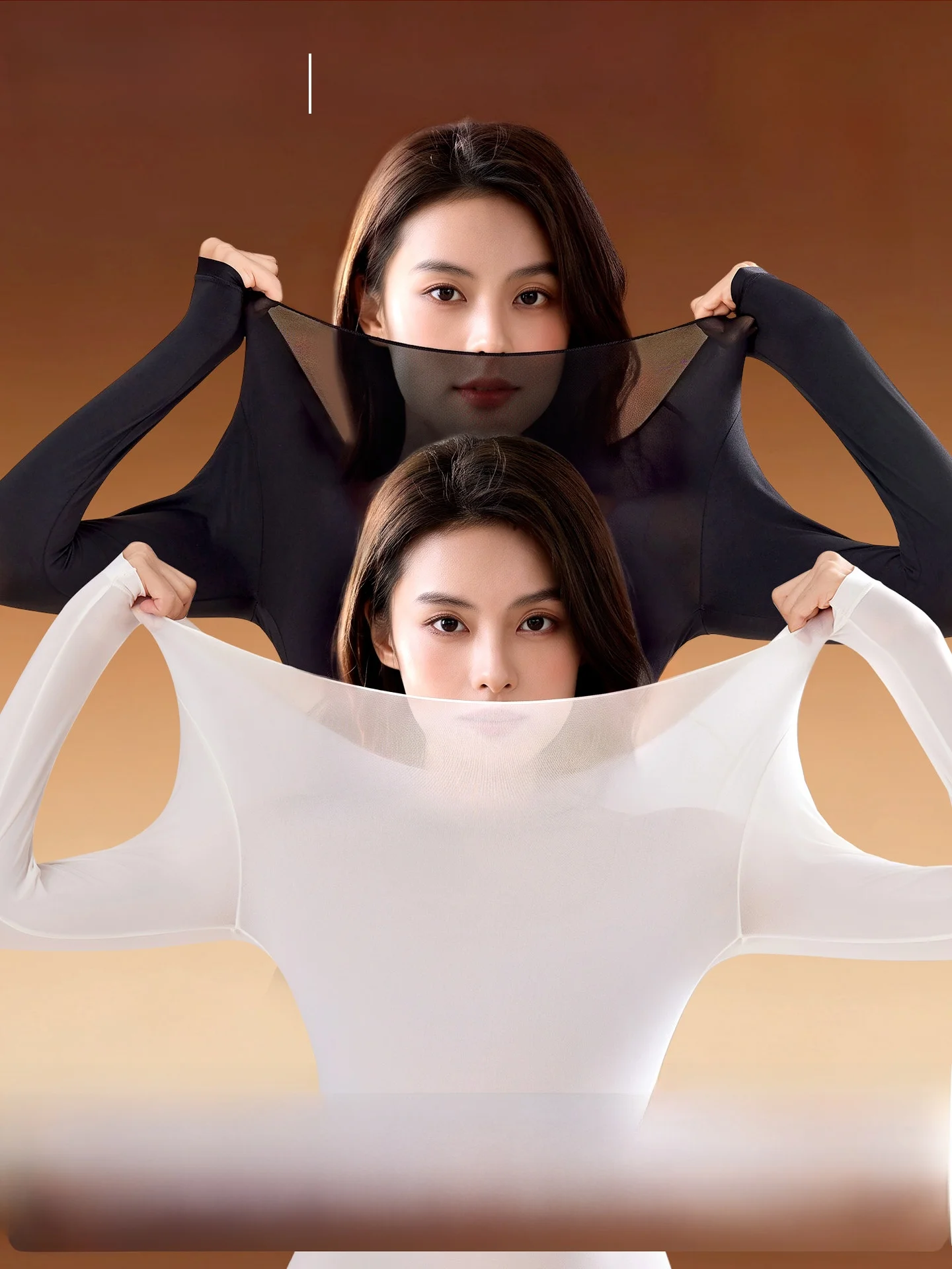 Ultra-Thin Beauty Skin Base Layer Clothes Women's Autumn Winter Warm Underwear Set Inner Wear Long Sleeve round Neck Single L...