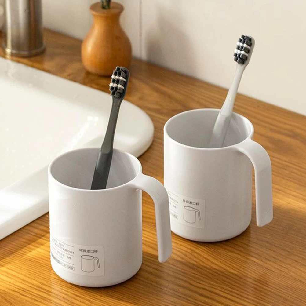 

2pcs Couple Brushing Cups Bathroom Tumbler Toothbrush Holder Storage Reusable Mouthwash Plastic Mug Organizer Smooth