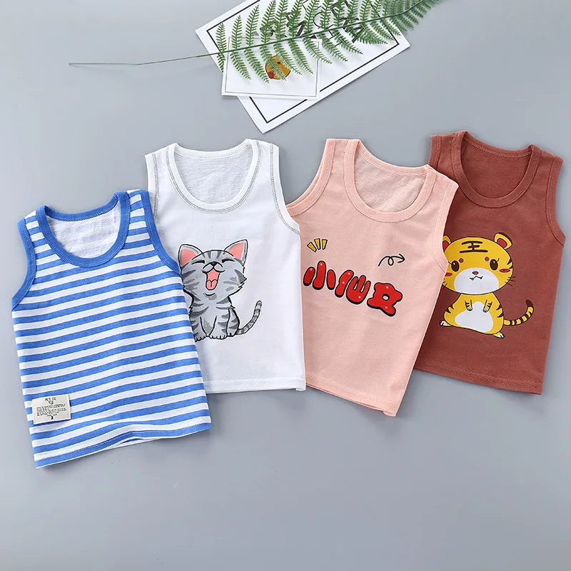 2022 Summer Children T Shirts Cartoon Tops For Kids Cotton Toddler Undershirts Girls T-shirt Boys Underwear Clothing