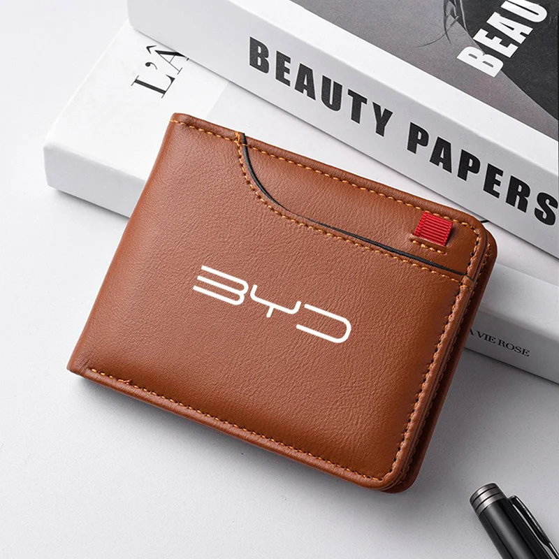 Leather Car Driver ID & Card Wallet for BYD ATTO 3, Han, Qin - Image 5