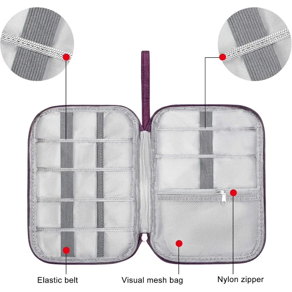 حقيبة تنظيم إلكترونيات السفر، منظم تخزين الكابلات المحمول، ملحقات إلكترونية، حقائب حامل تخزين شاحن الهاتف #3