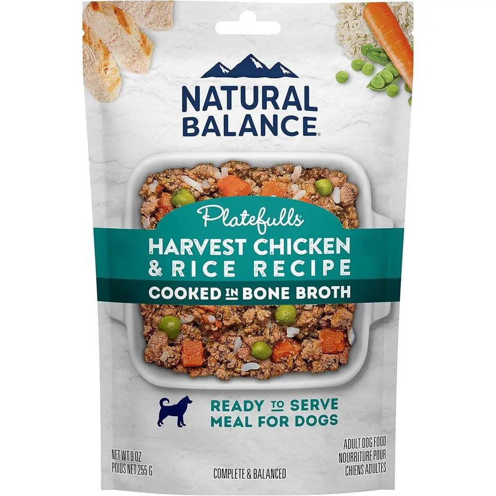 Comida húmeda para perros adultos Plateulls Homestyle, receta de pollo y arroz cocido en caldo de hueso, 9 onzas (paquete de 12)