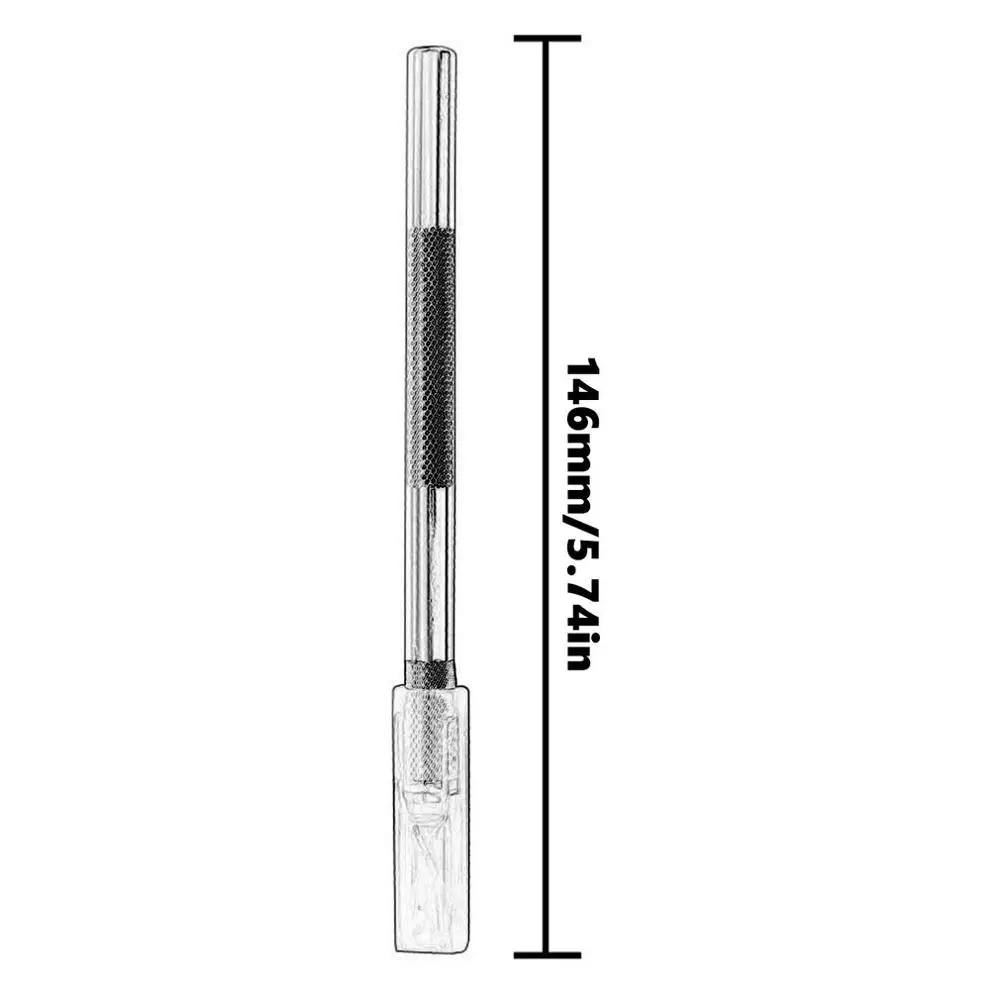 Kit de Herramientas de Cuchillo Metálico con Hojas Antideslizantes, Cuchillo para Grabar, Cortar Películas de Teléfono Móvil, Papel, Manualidades y Tallado