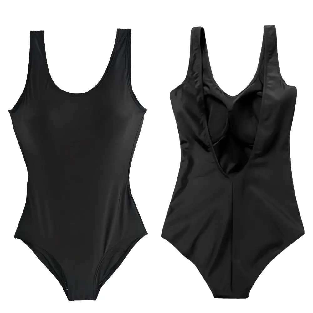 Jumpsuit Quick Dry Women Swimsuits Solid Color Slim Fit Girl Bathing Suit Elastic Beachwear Bodysuit Swimwear Surfing