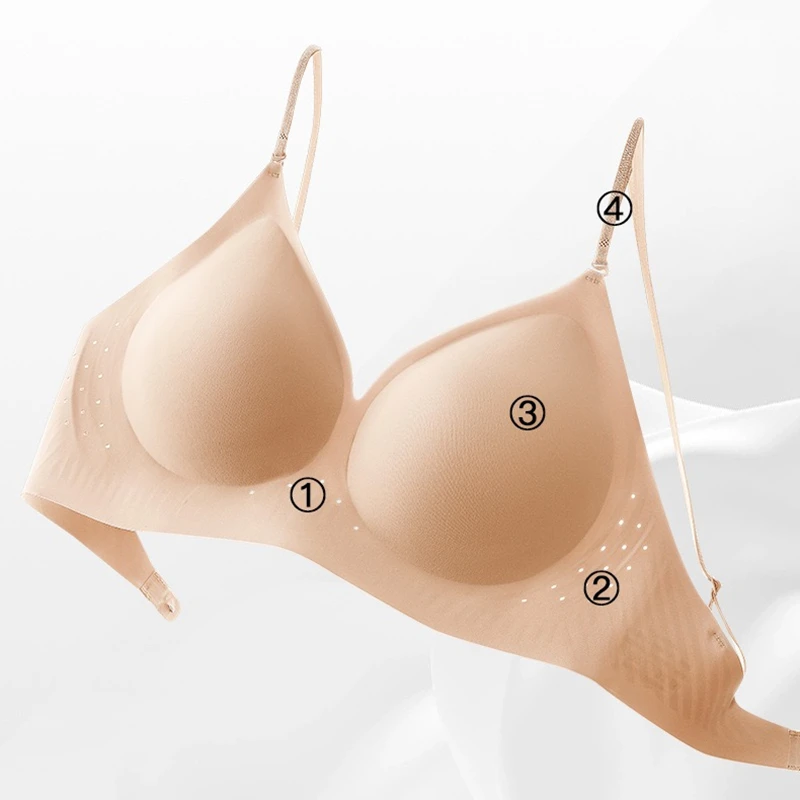 Sexy und heißer, nahtloser Damen-Unterwäsche-BH mit dünnen Trägern und rückenfreiem, U-förmigem, bügellosem Push-up-BH für einen schönen Rückenausschnitt. – Detail 5