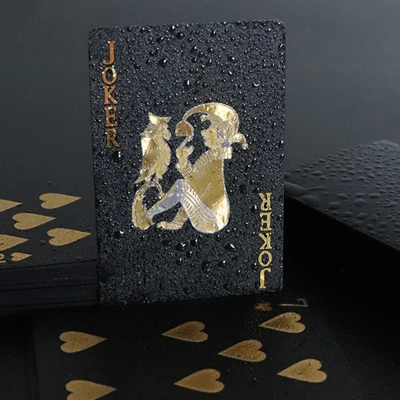 Color Black Gold Playing Card Game Card Group Waterproof Poker Suit Magic Dmagic Package Board Game