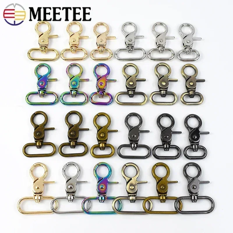 5/10Pcs 13-50mm Carabiner Metal Buckle Bag Strap Lobster Clasps Swivel Trigger Clips Snap Hook Dog Collar Chain Buckles Hardware