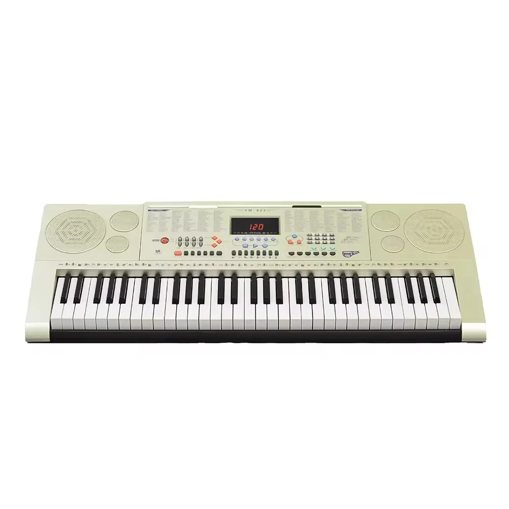 

Tenghai 61-Key Electronic Organ with ABS White LED Display Smart Teaching Mode 300 Rhythms 30 Demos Standard Musical Performance
