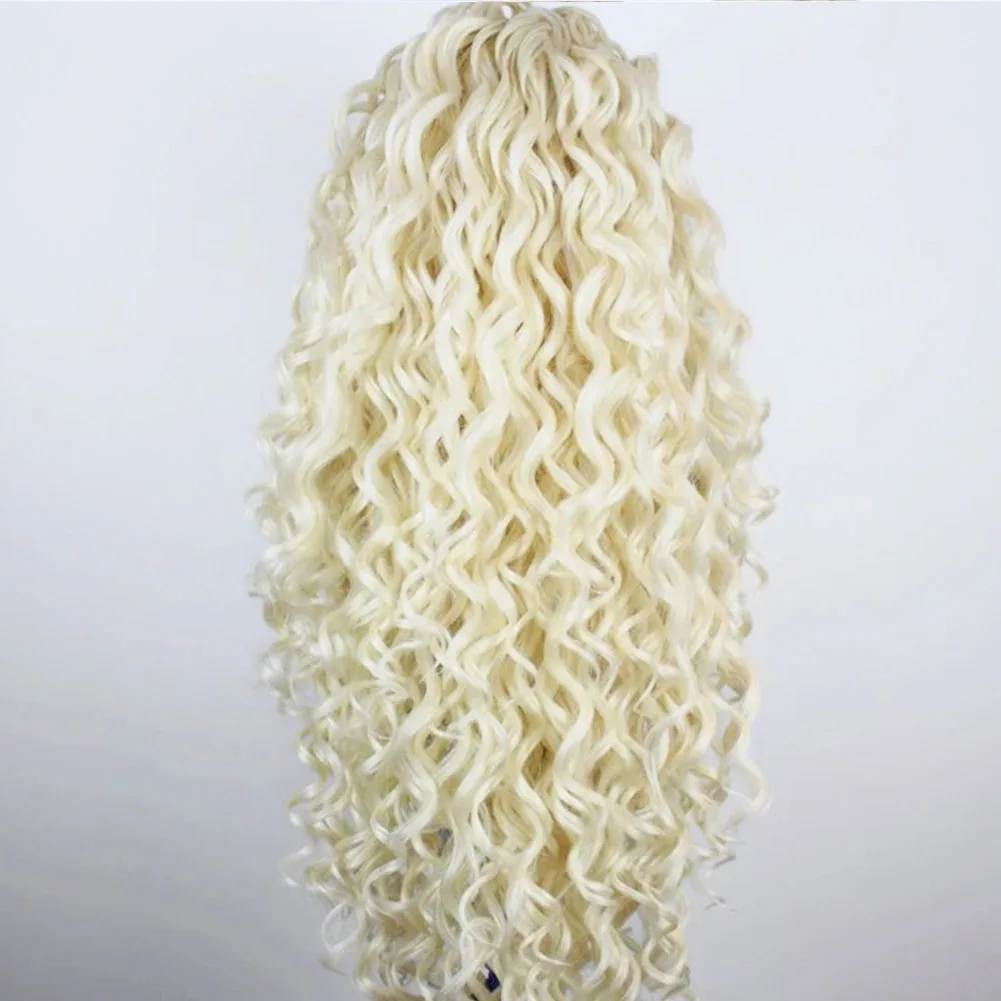 شقراء الدانتيل شعر مستعار أمامي للنساء شعر مستعار شديد التجعد شعري طبيعي شعر مستعار أشقر جزء مجاني شعر مستعار تأثيري ارتفاع درجة الحرارة شعر مستعار اصطناعي