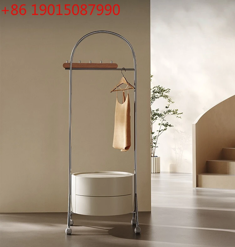 

Designer Art Coat Rack Italian Minimalist Stainless Steel Hanging Clothes Household Bedroom Patent
