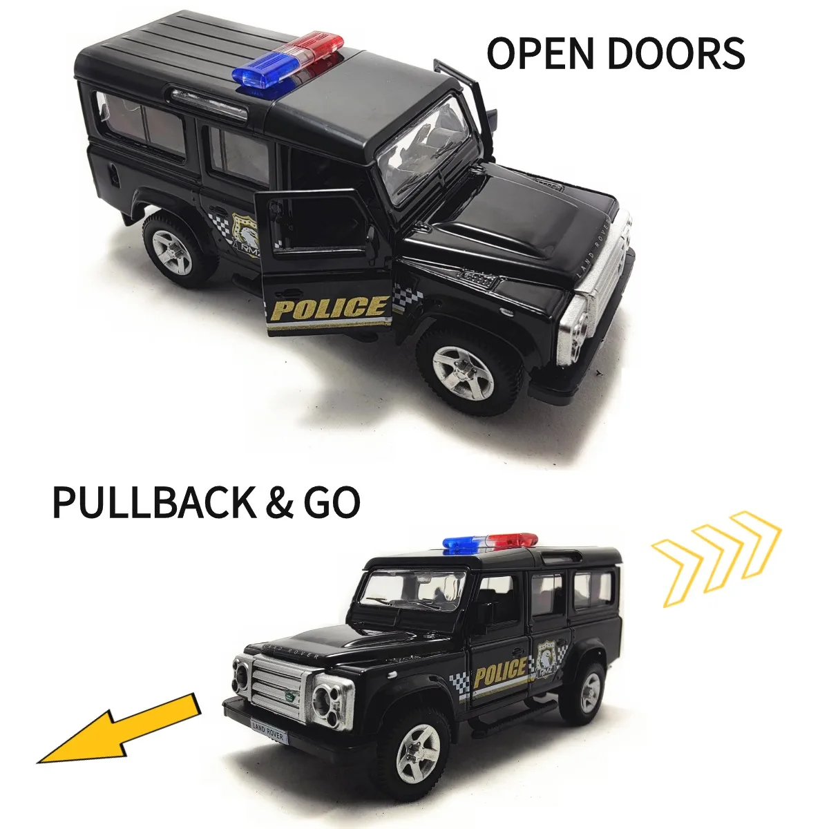 1/36 Land Rover Defender Pullback Toy Car Model Mechanic Replica Official Licensed Scale Diecast Miniature Art Xmas Toy Gift image 3