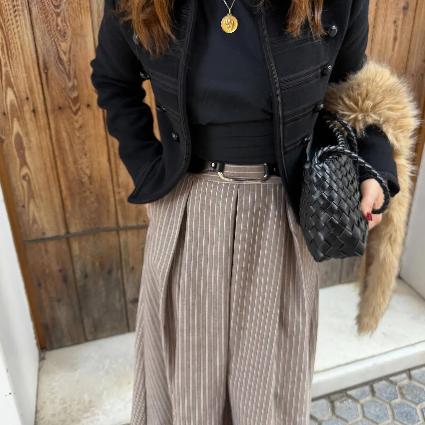 Black Cropped Jacket Round Neck Long Sleeve Single Row Buttons Women Short Streetwear Coat 260802
